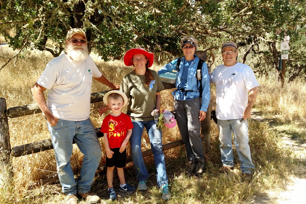 Some of the work crew at the top of the bowl.